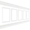 Ekena Millwork 94 1/2"L (Adjustable 40"H to 44"H) Ashford Square Panel Traditional Wainscot Paneling Kit WPKUSQ081P040 - alternate 5